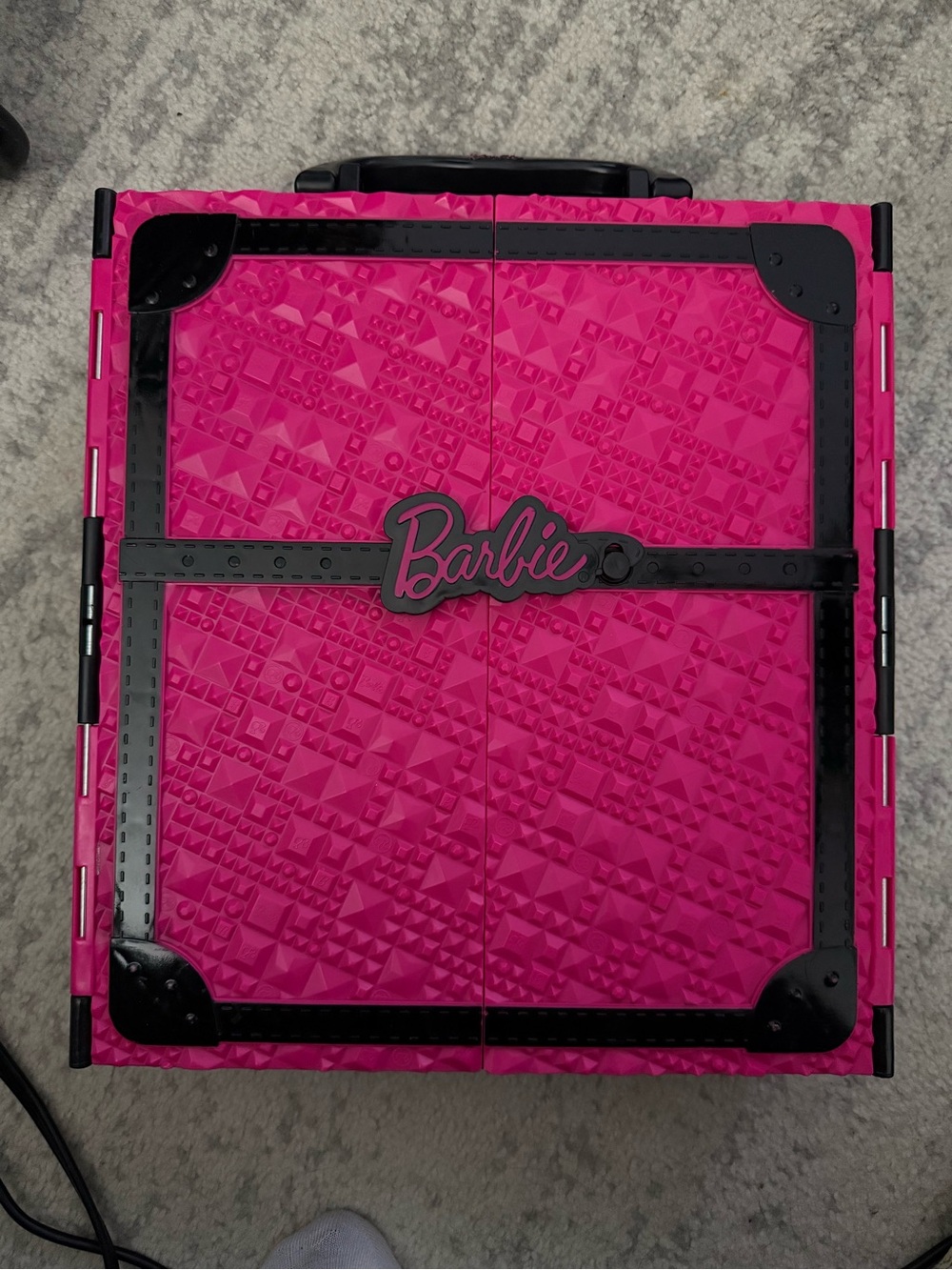 Barbie Hot Pink Case with Black Trim
